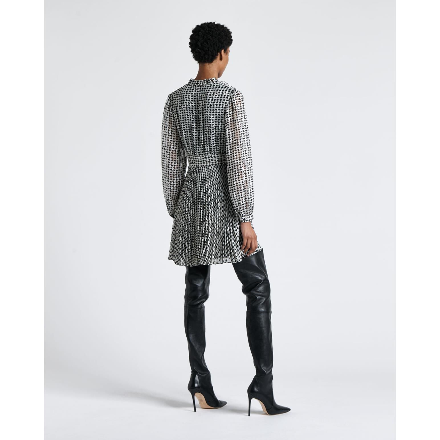 Cue Houndstooth Jacquard Mini Dress Ballantynes Department Store